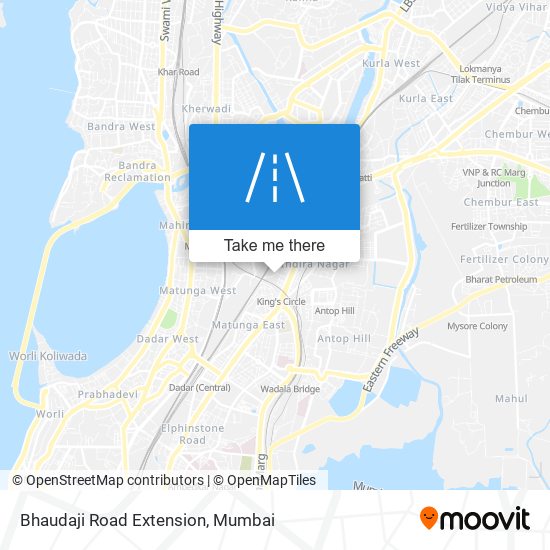 Bhaudaji Road Extension map