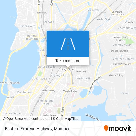 Eastern Express Highway map