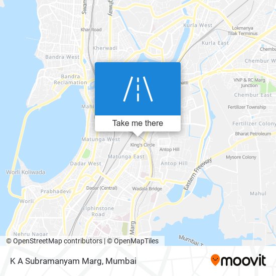 K A Subramanyam Marg map