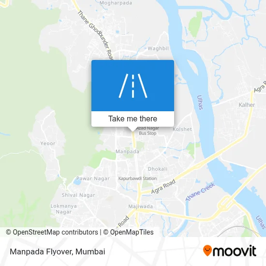 Manpada Flyover map