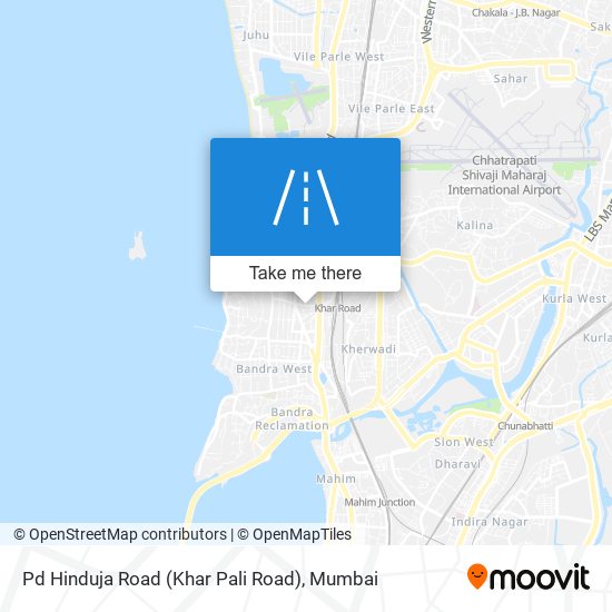 Pd Hinduja Road (Khar Pali Road) map