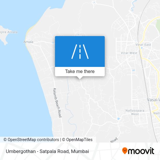 Umbergothan - Satpala Road map