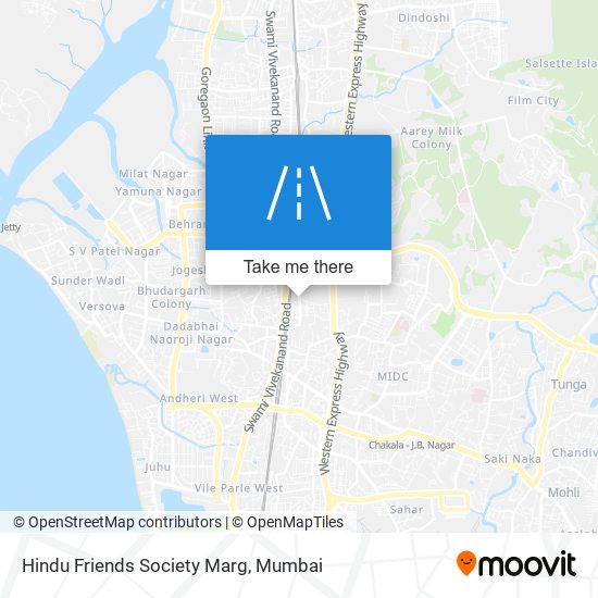 Hindu Friends Society Marg map