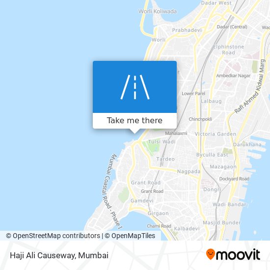 Haji Ali Causeway map