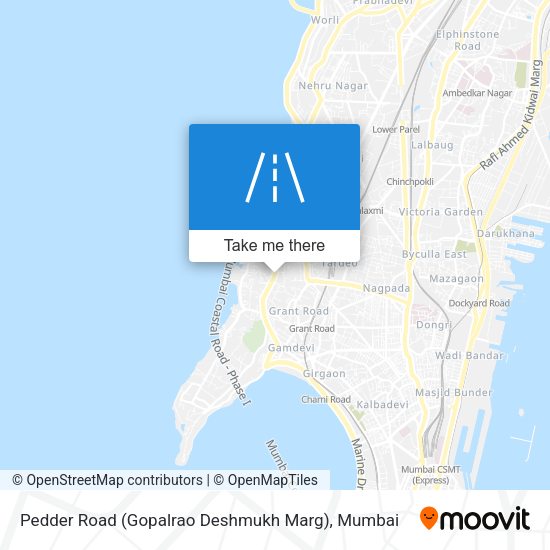 Pedder Road (Gopalrao Deshmukh Marg) map