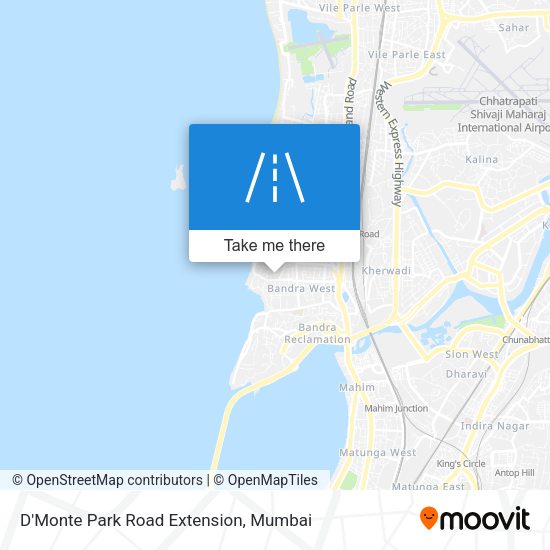 D'Monte Park Road Extension map