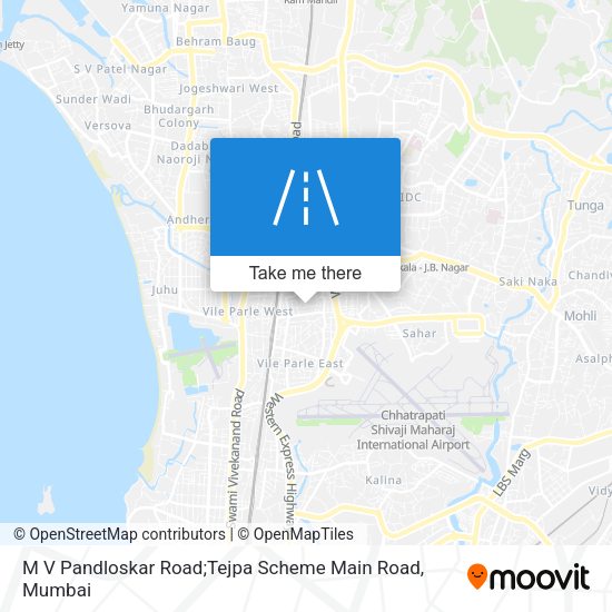 M V Pandloskar Road;Tejpa Scheme Main Road map