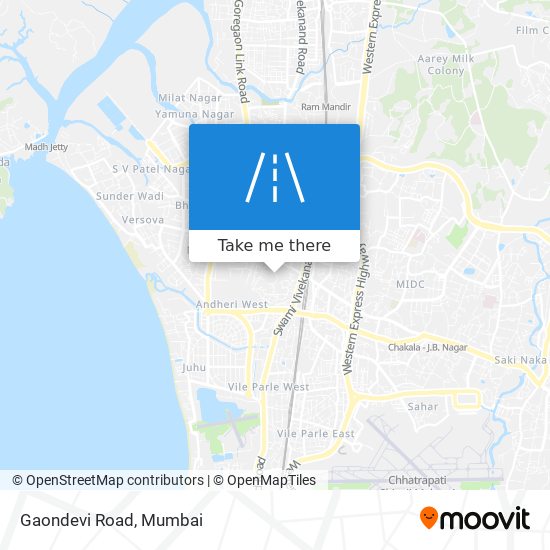 Gaondevi Road map