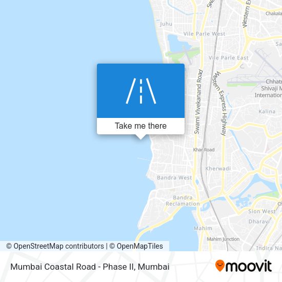 Mumbai Coastal Road - Phase II map