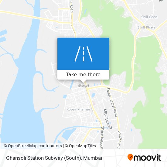 Ghansoli Station Subway (South) map