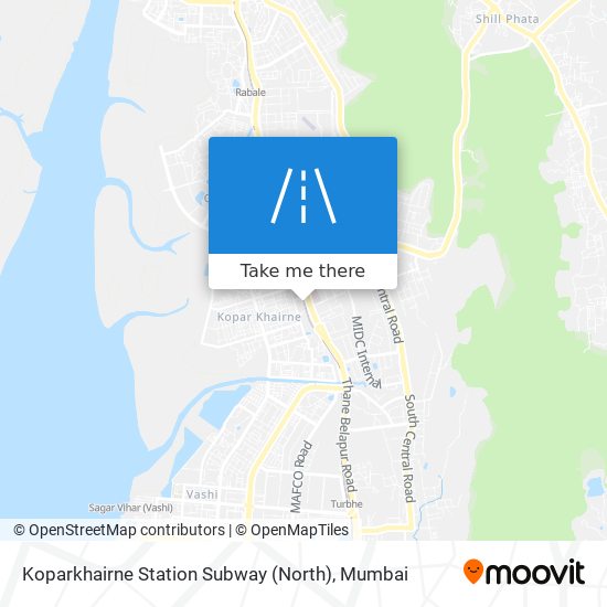 Koparkhairne Station Subway (North) map