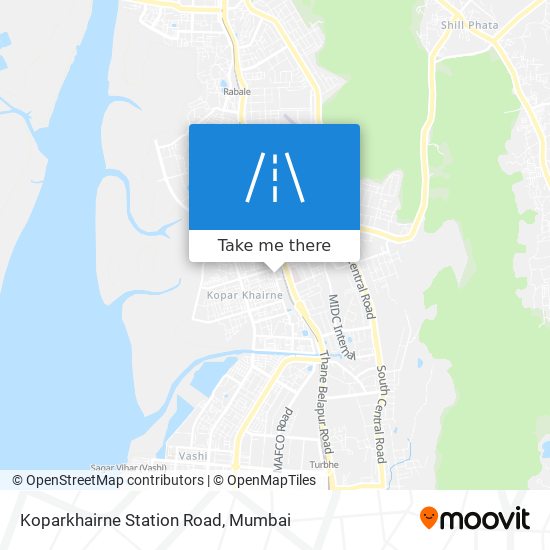 Koparkhairne Station Road map