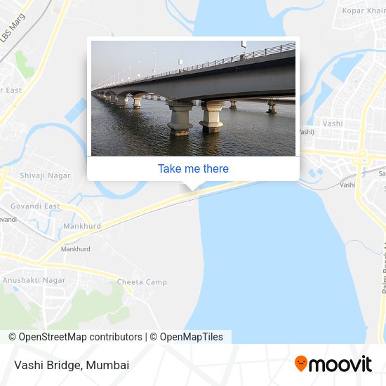 Vashi Bridge map