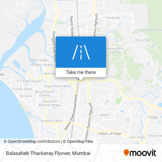 Balasaheb Thackeray Flyover map