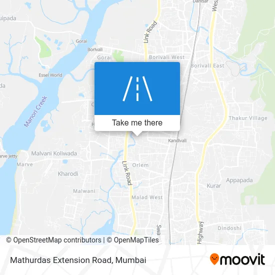 Mathurdas Extension Road map