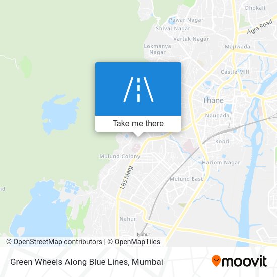 Green Wheels Along Blue Lines map