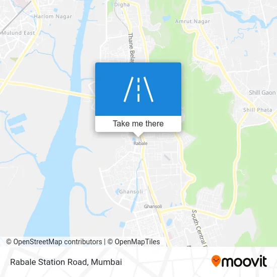 Rabale Station Road map