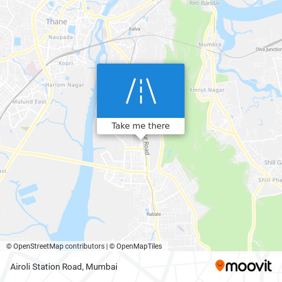 Airoli Station Road map