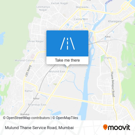 Mulund Thane Service Road map