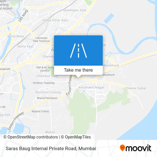 Saras Baug Internal Private Road map