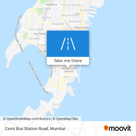 Csmt Bus Station Road map