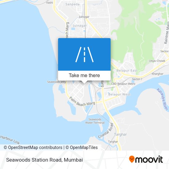 Seawoods Station Road map