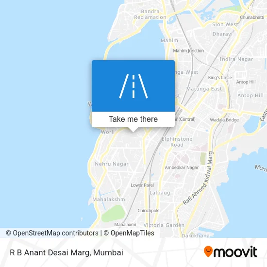 R B Anant Desai Marg map
