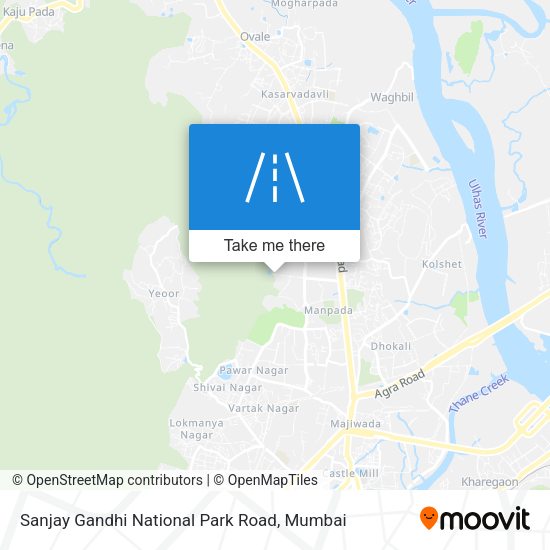 Sanjay Gandhi National Park Road map