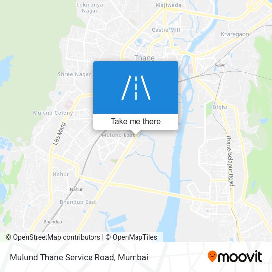 Mulund Thane Service Road map
