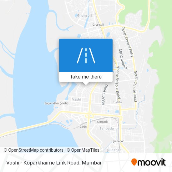 Vashi - Koparkhairne Link Road map