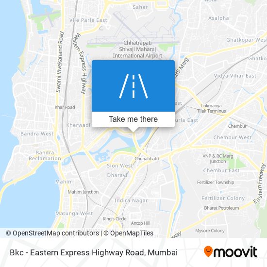 Bkc - Eastern Express Highway Road map