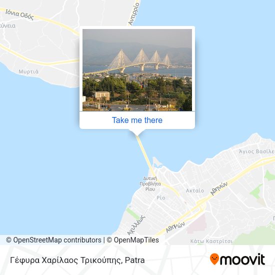 Γέφυρα Χαρίλαος Τρικούπης map