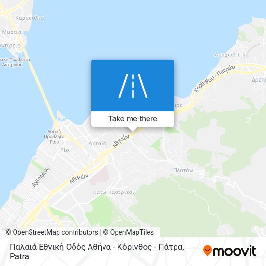 Παλαιά Εθνική Οδός Αθήνα - Κόρινθος - Πάτρα map