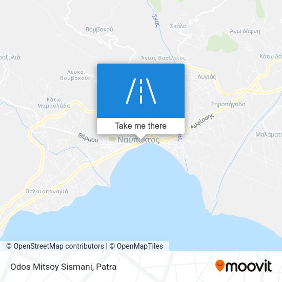 Odos Mitsoy Sismani map