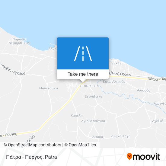 Πάτρα - Πύργος map