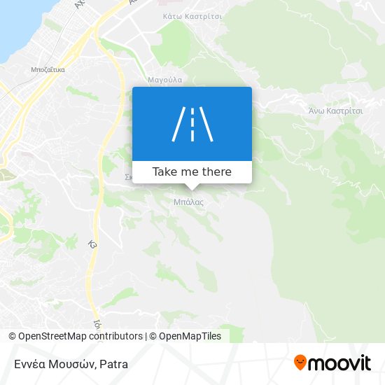Εννέα Μουσών map