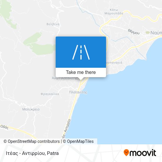 Ιτέας - Αντιρρίου map
