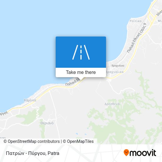 Πατρών - Πύργου map