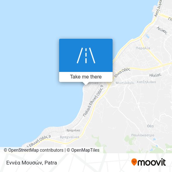 Εννέα Μουσών map