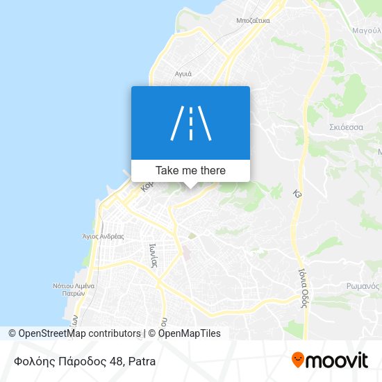 Φολόης Πάροδος 48 map