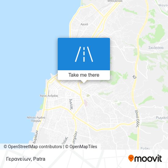 Γερανείων map