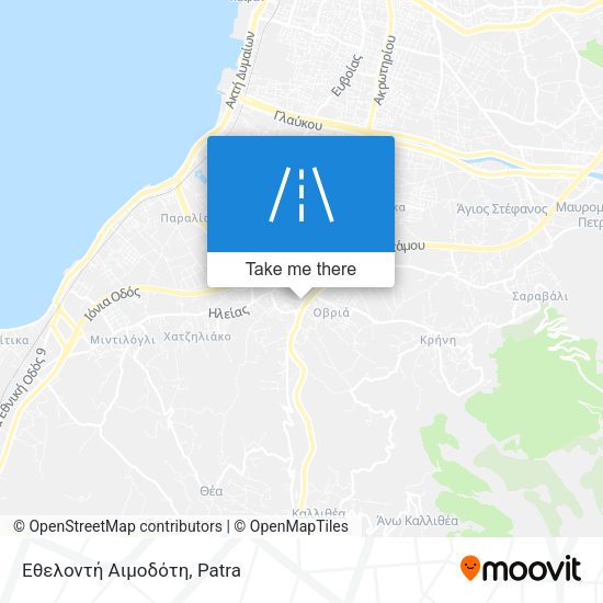 Εθελοντή Αιμοδότη map