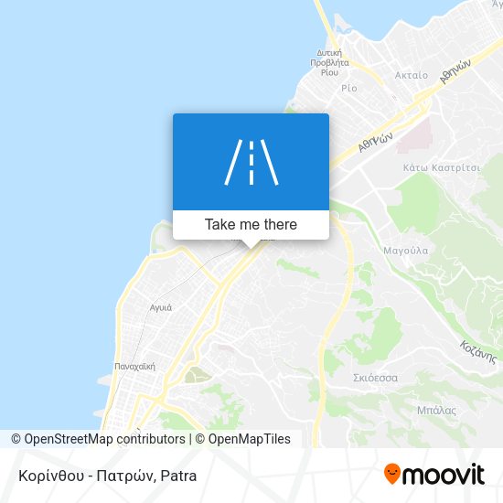 Κορίνθου - Πατρών map