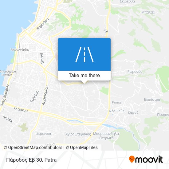 Πάροδος Εβ 30 map