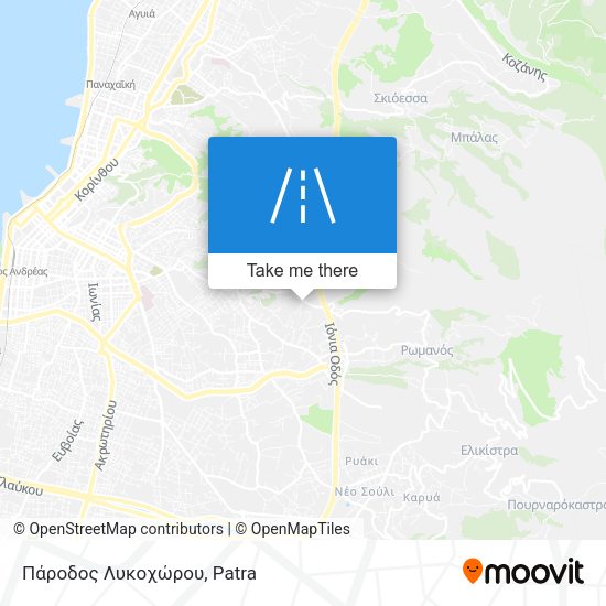 Πάροδος Λυκοχώρου map