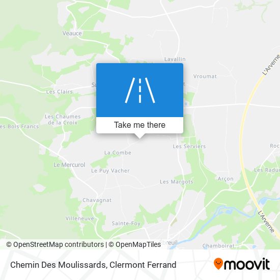 Chemin Des Moulissards map