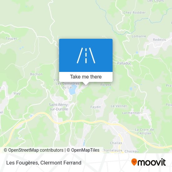 Les Fougères map