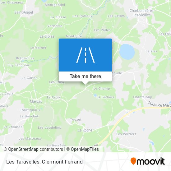 Les Taravelles map