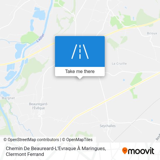 Chemin De Beaureard-L'Evraque À Maringues map