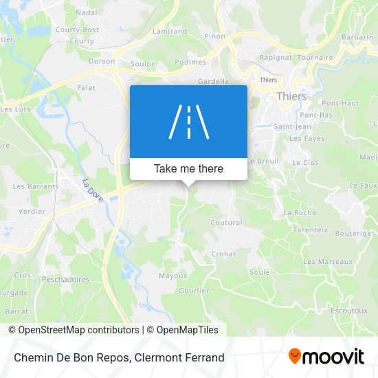 Chemin De Bon Repos map